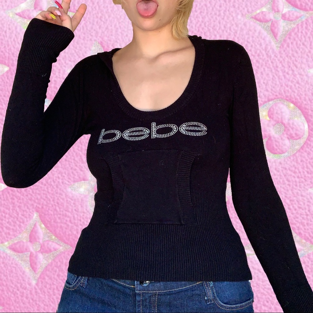 Y2k hooded Bebe sweater 🎀